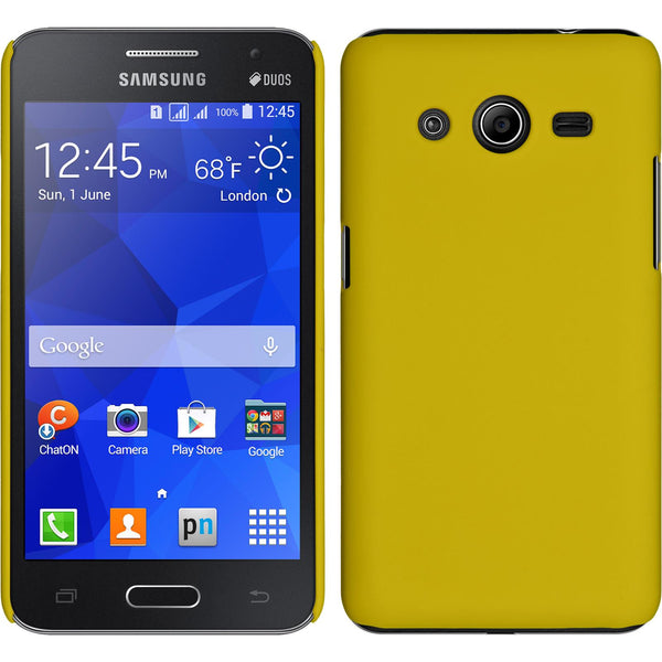 Hardcase für Samsung Galaxy Core 2 gummiert gelb
