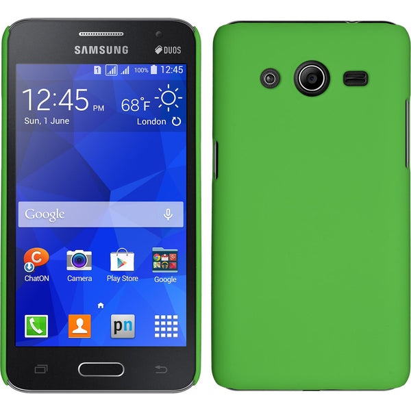 Hardcase für Samsung Galaxy Core 2 gummiert grün