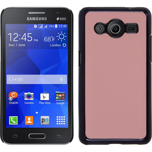 Hardcase für Samsung Galaxy Core 2 Lederoptik rosa