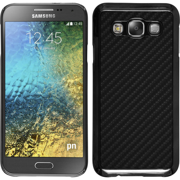 Hardcase für Samsung Galaxy E5 Carbonoptik schwarz