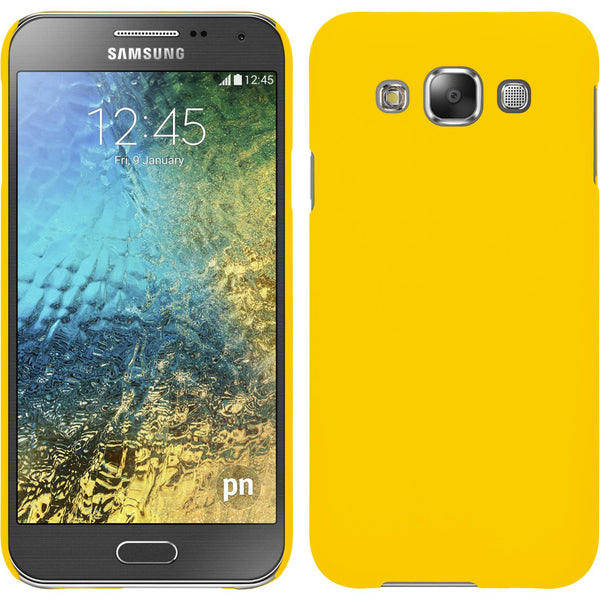 Hardcase für Samsung Galaxy E5 gummiert gelb