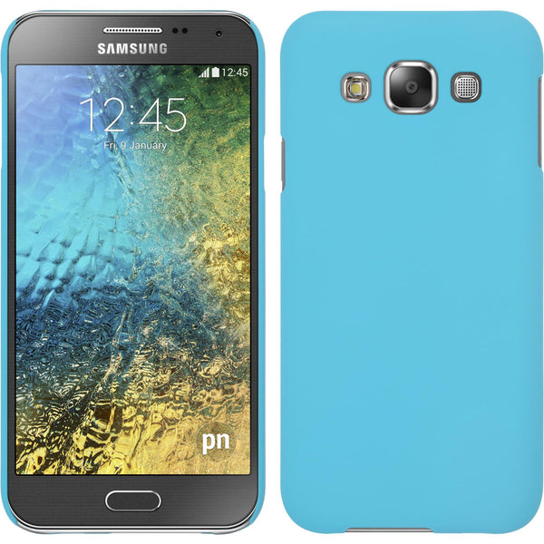 Hardcase für Samsung Galaxy E5 gummiert hellblau