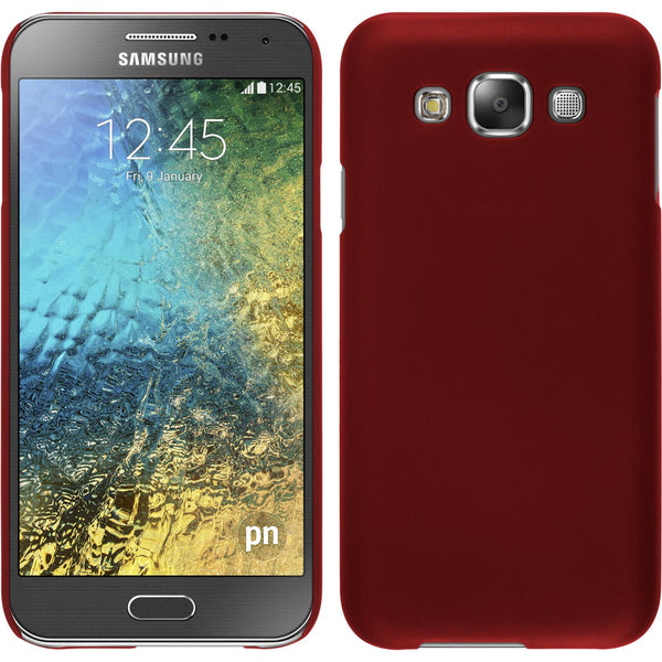 Hardcase für Samsung Galaxy E5 gummiert rot