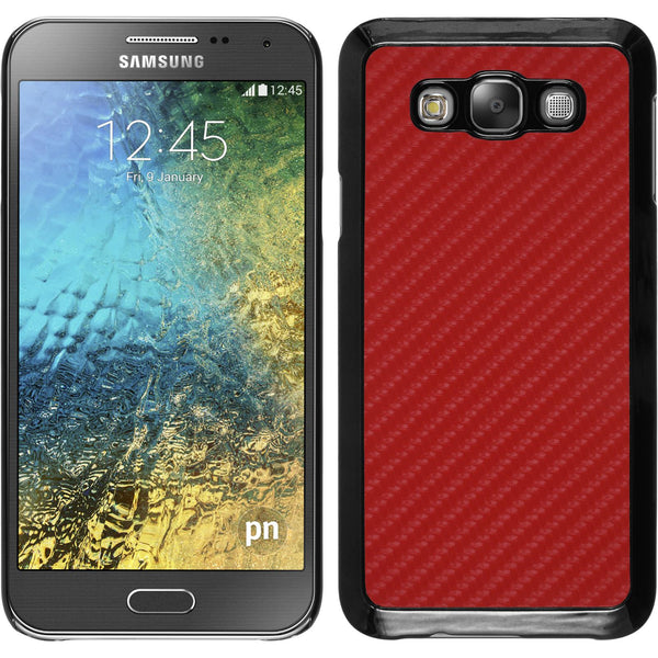 Hardcase für Samsung Galaxy E7 Carbonoptik rot