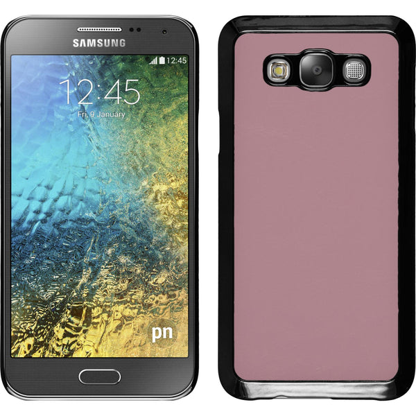 Hardcase für Samsung Galaxy E7 Lederoptik rosa