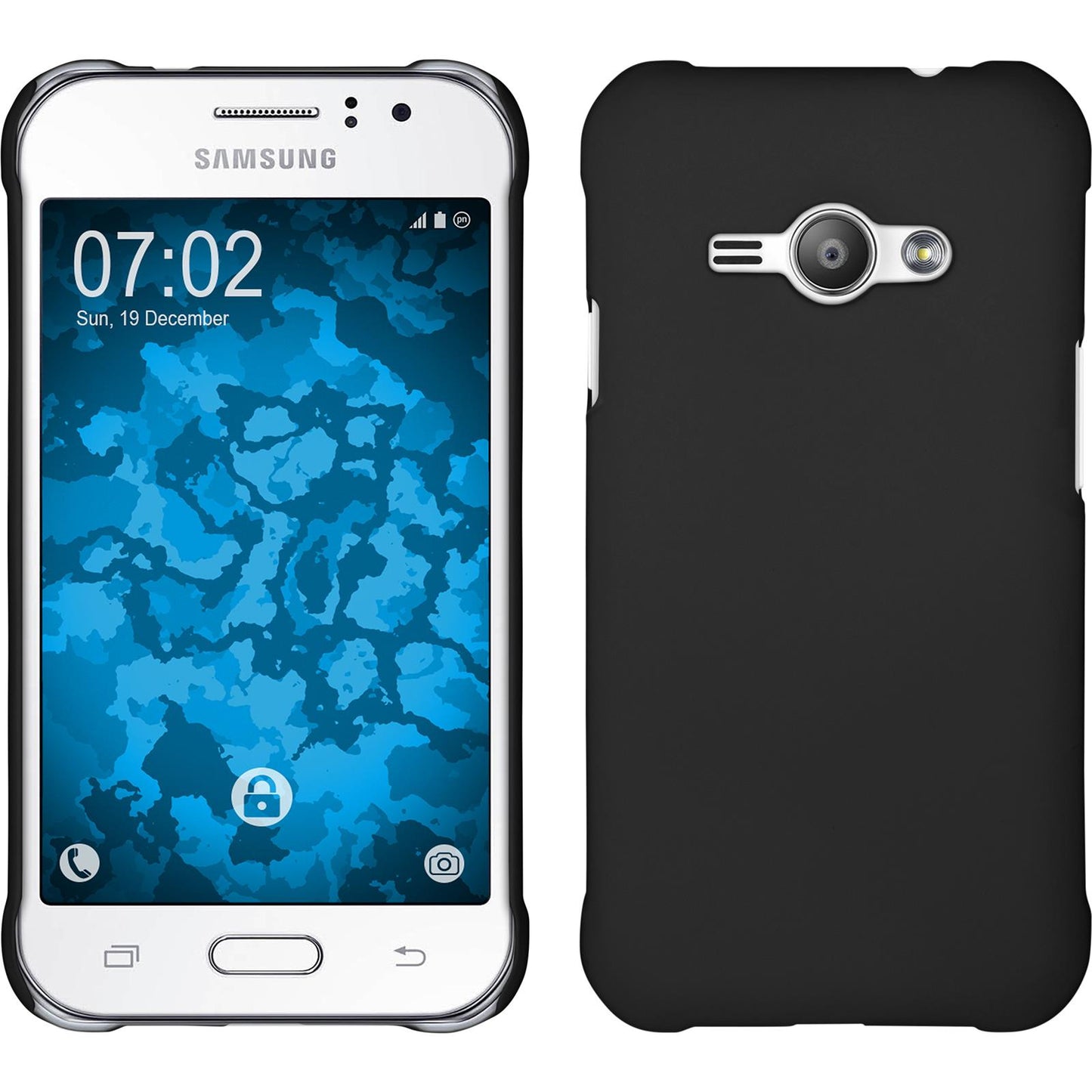 Hardcase für Samsung Galaxy J1 ACE gummiert schwarz
