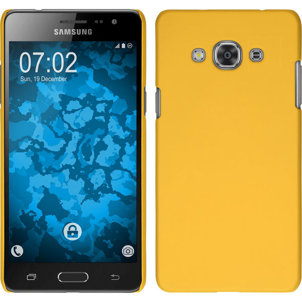 Hardcase für Samsung Galaxy J3 Pro gummiert gelb