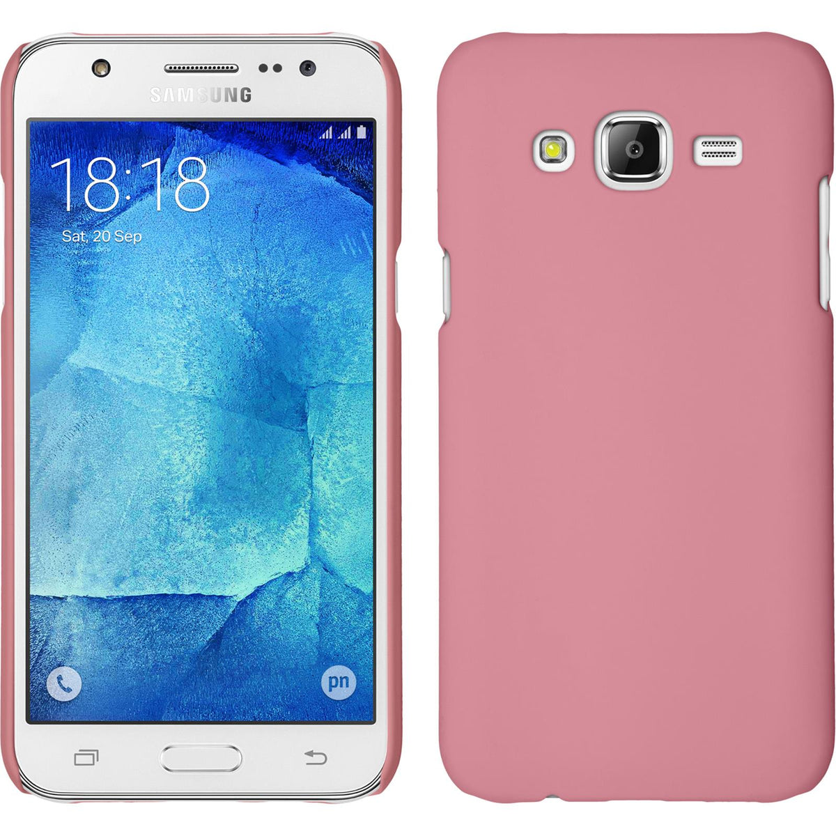 Hardcase für Samsung Galaxy J7 (2015 / J700) gummiert rosa