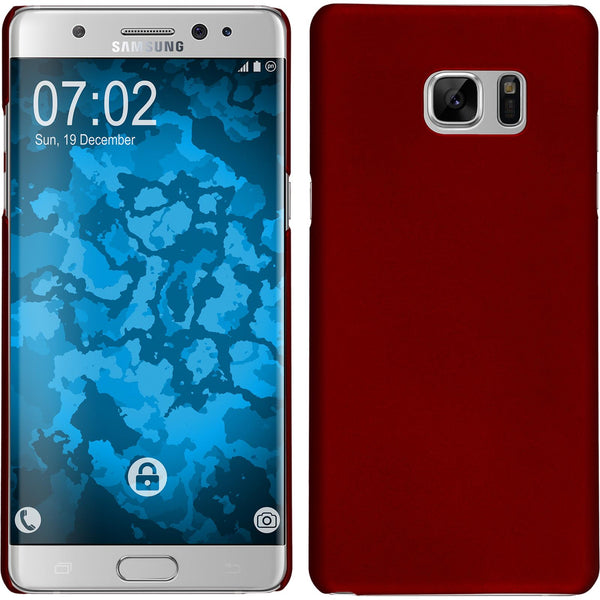 Hardcase für Samsung Galaxy Note FE gummiert rot