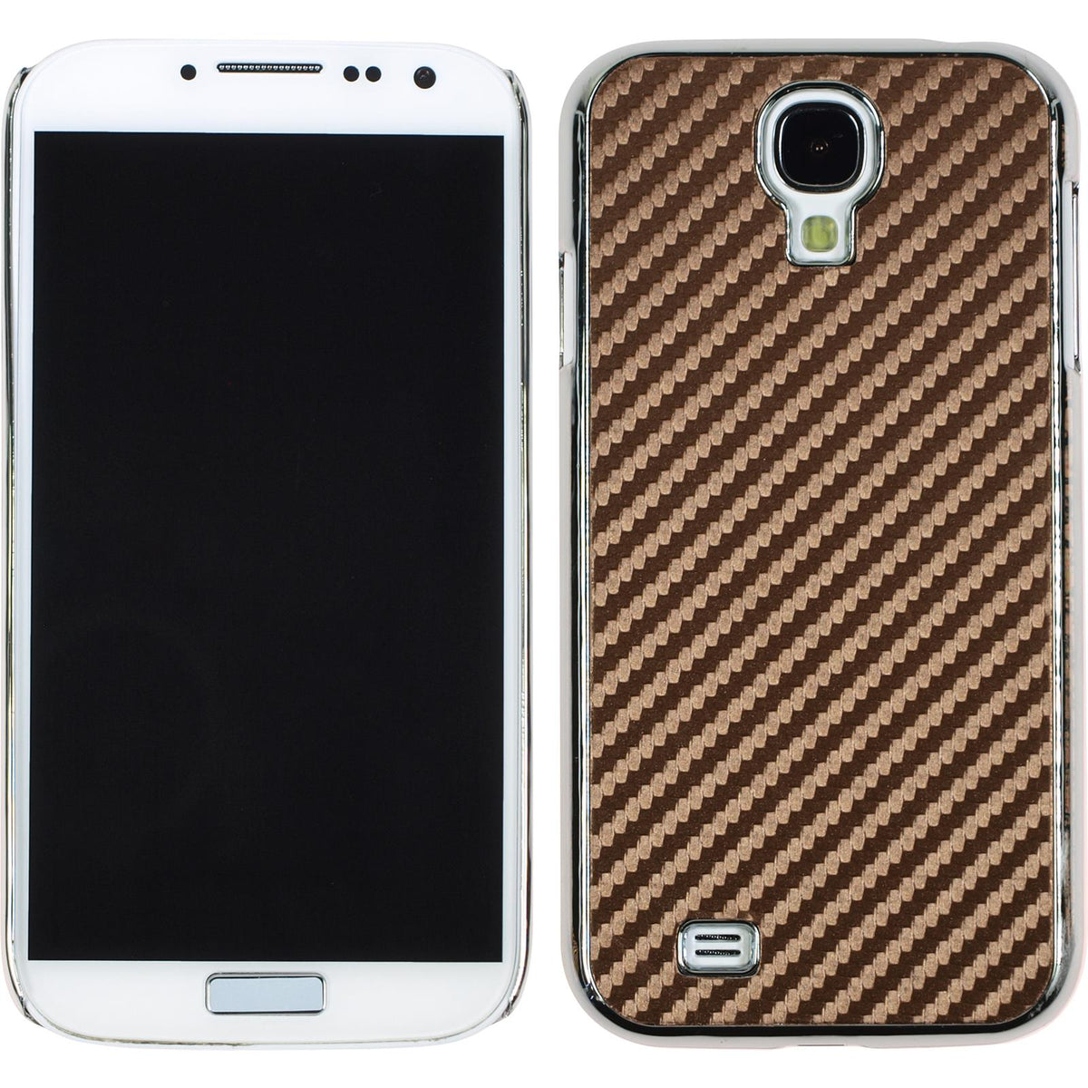 Hardcase für Samsung Galaxy S4 Carbonoptik braun