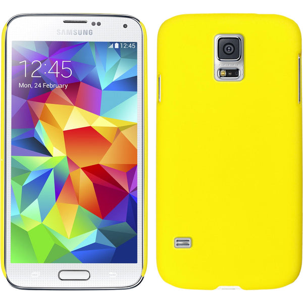 Hardcase für Samsung Galaxy S5 mini gummiert gelb