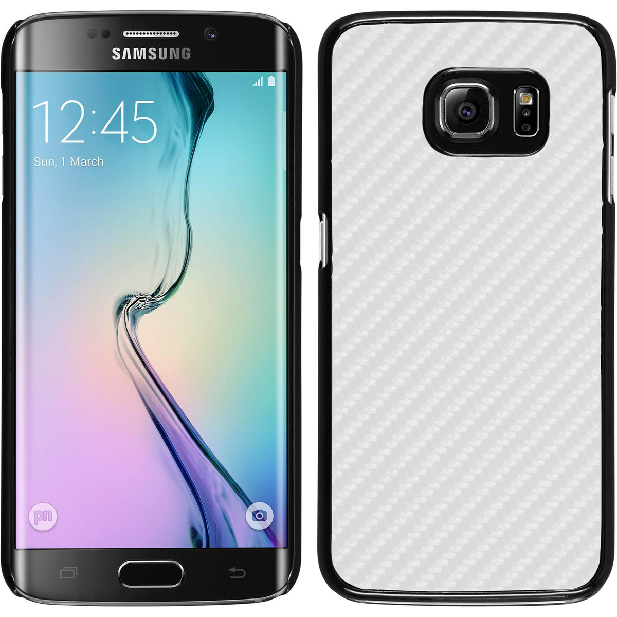 Hardcase für Samsung Galaxy S6 Edge Carbonoptik weifl