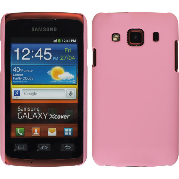 Hardcase für Samsung Galaxy Xcover gummiert rosa