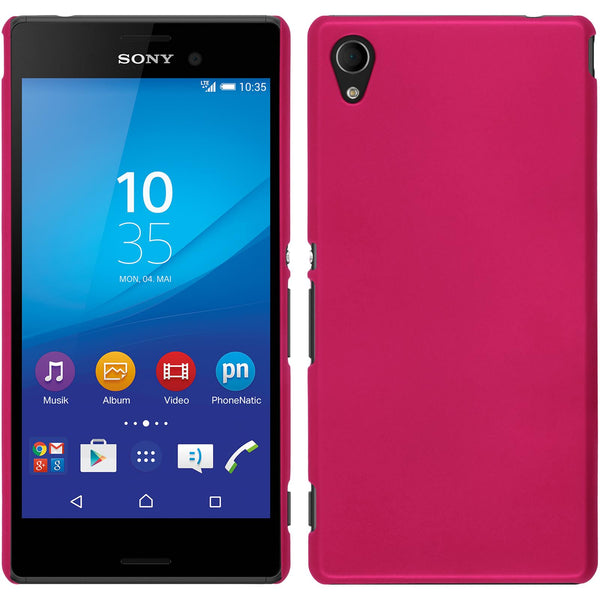 Hardcase für Sony Xperia M4 Aqua gummiert pink
