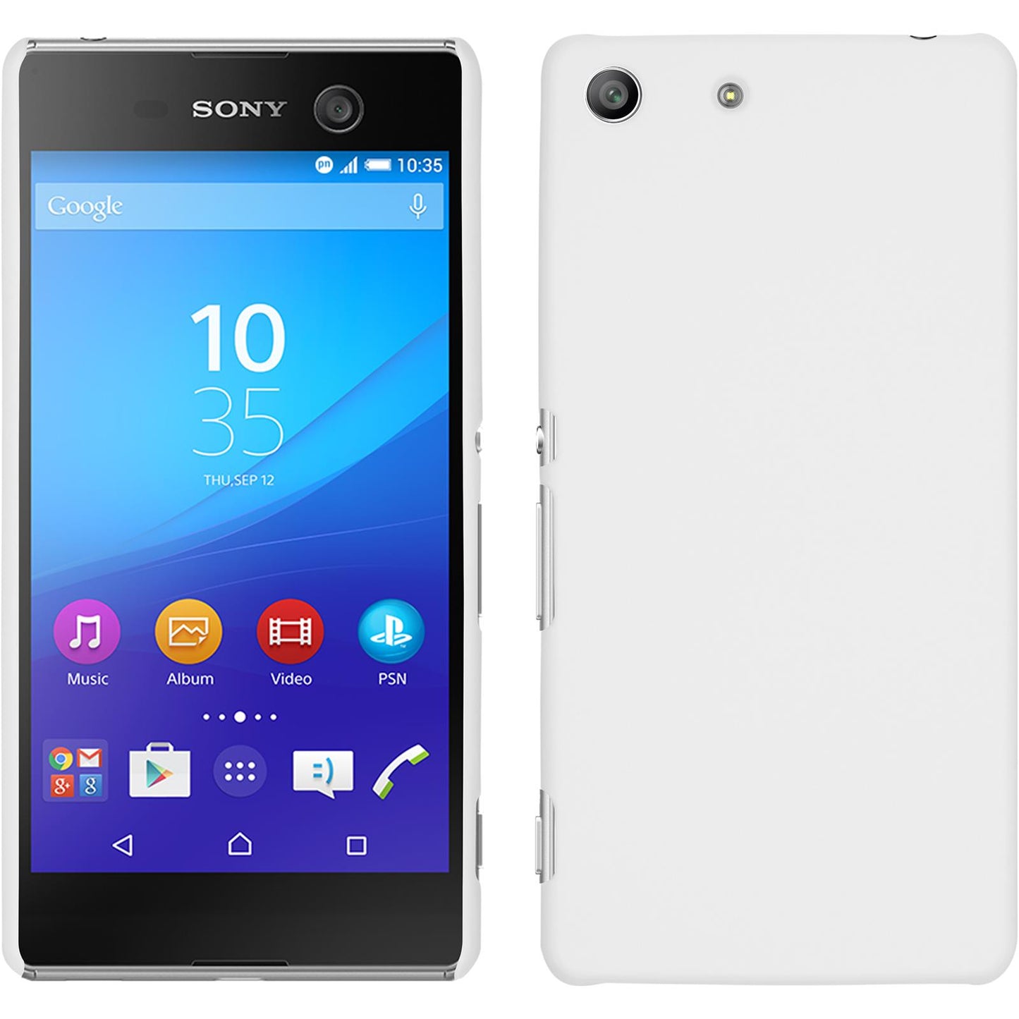 Hardcase für Sony Xperia M5 gummiert weifl