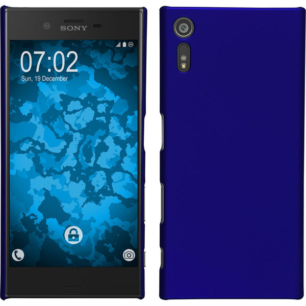 Hardcase für Sony Xperia XZ gummiert blau