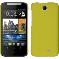 Hardcase für HTC Desire 310 gummiert gelb