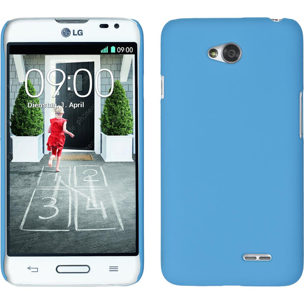 Hardcase für LG L70 gummiert hellblau