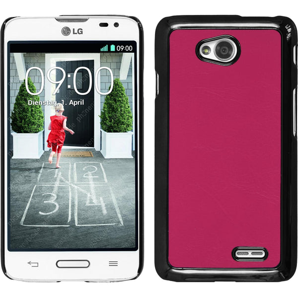 Hardcase für LG L70 Lederoptik pink