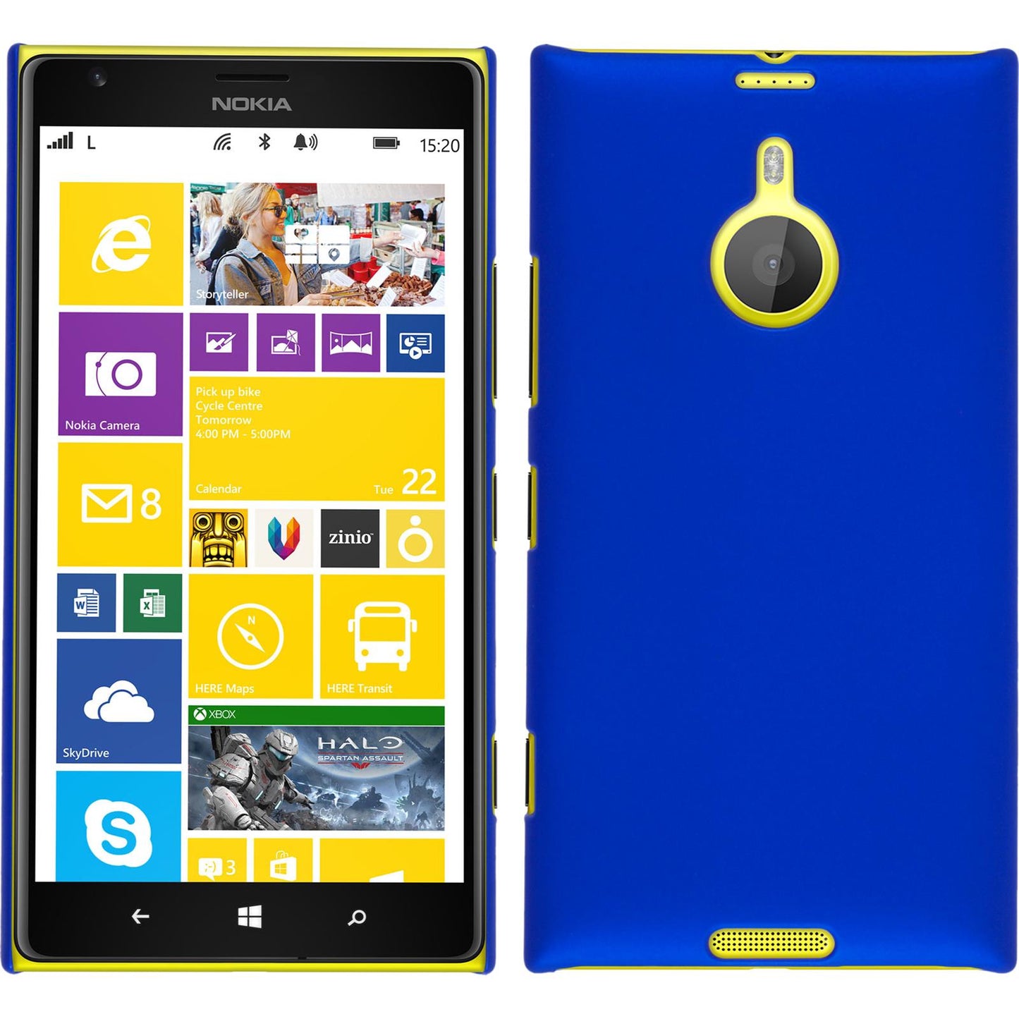 Hardcase für Nokia Lumia 1520 gummiert blau