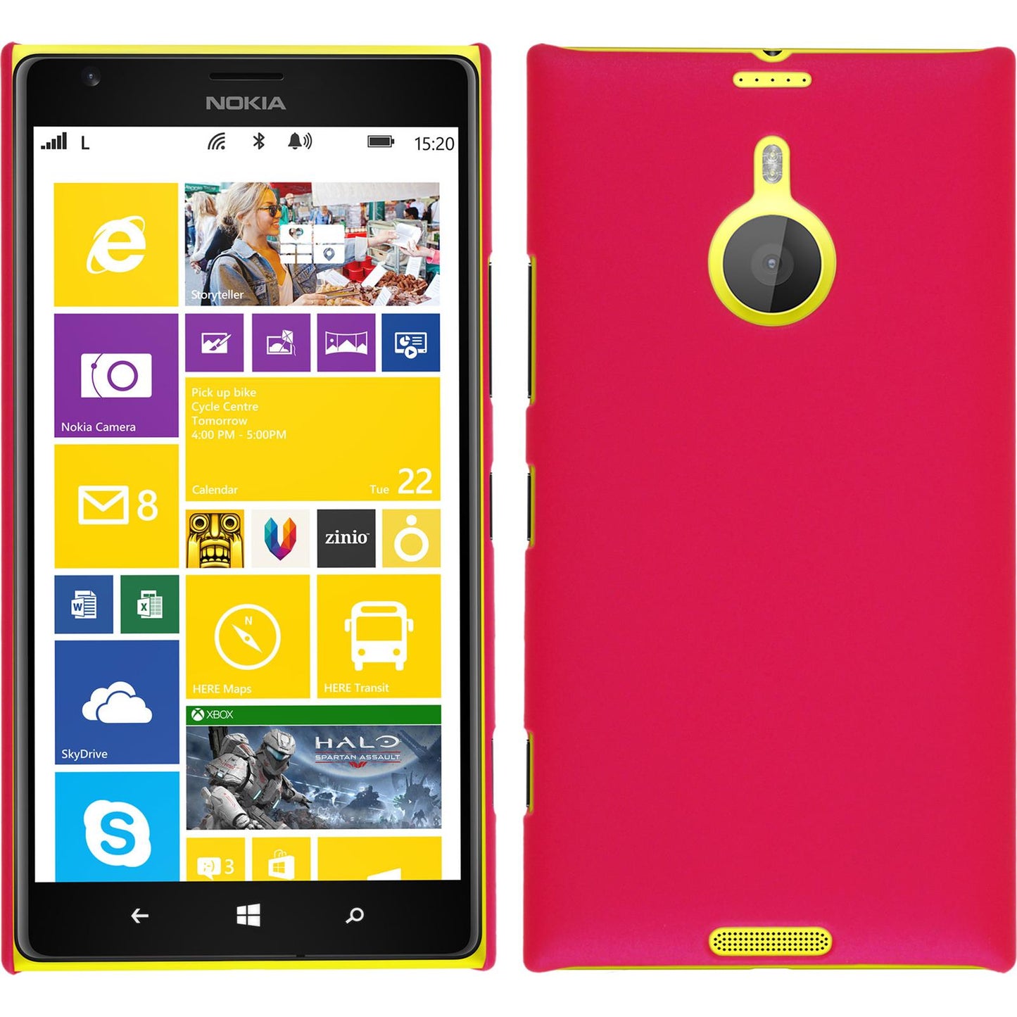 Hardcase für Nokia Lumia 1520 gummiert pink