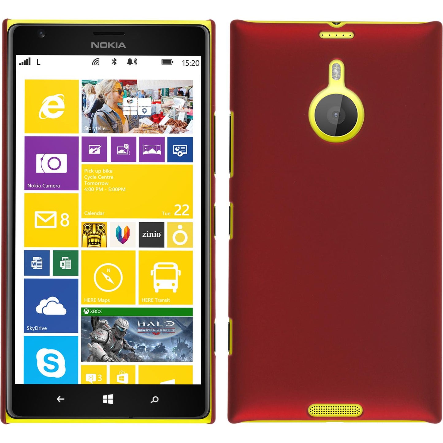 Hardcase für Nokia Lumia 1520 gummiert rot