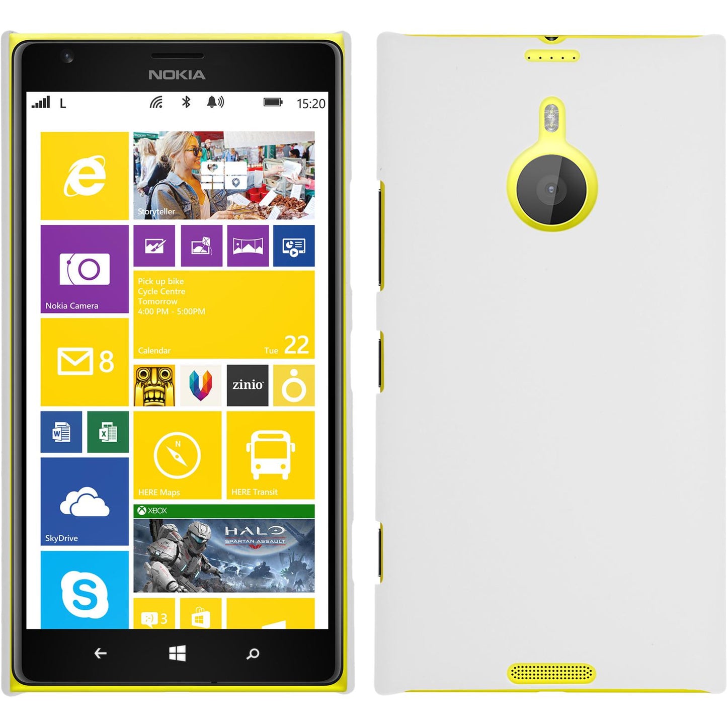 Hardcase für Nokia Lumia 1520 gummiert weiß