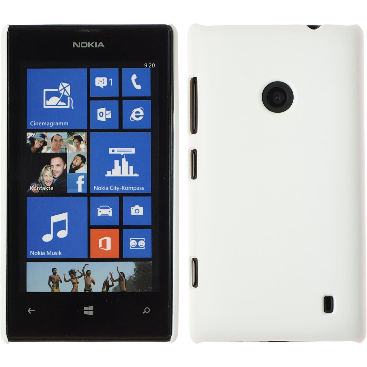 Hardcase für Nokia Lumia 520 gummiert weiß