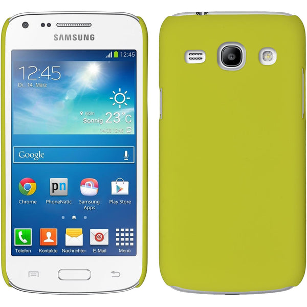 Hardcase für Samsung Galaxy Core Plus gummiert gelb
