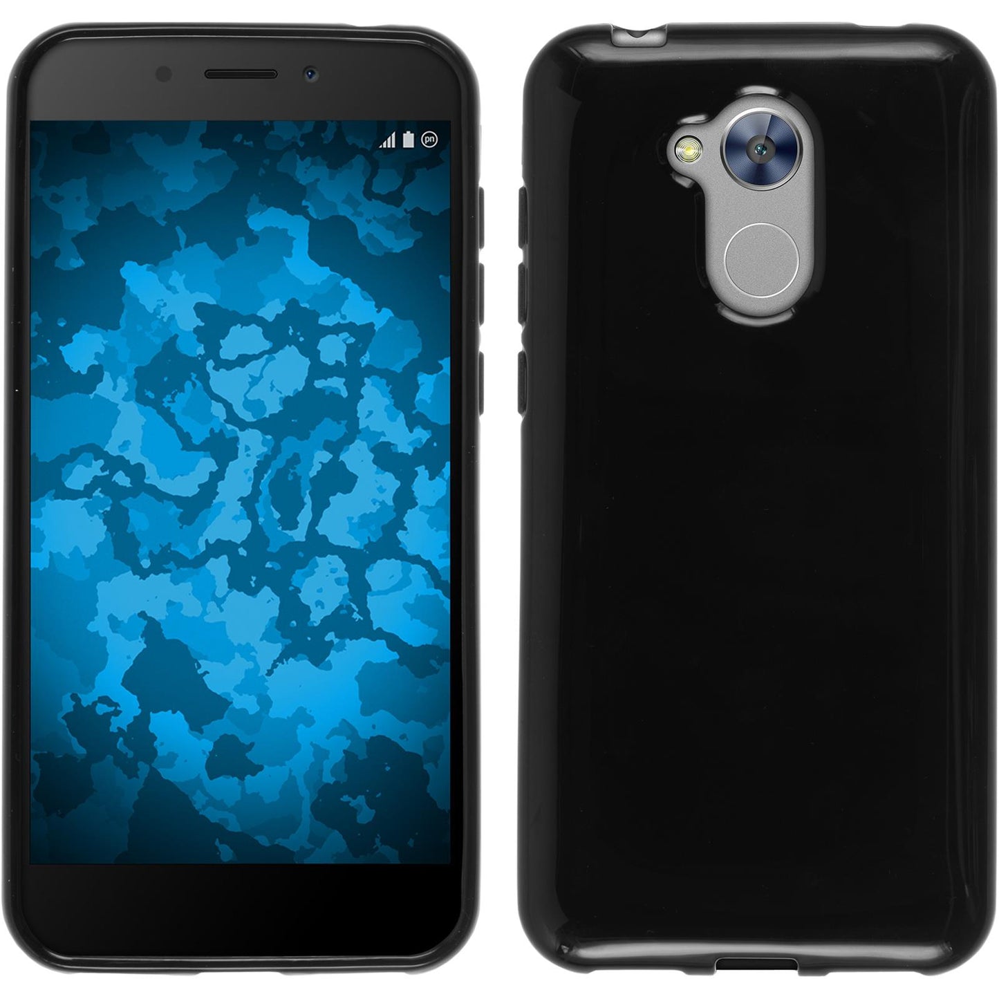 PhoneNatic Case kompatibel mit Huawei Honor 6a - schwarz Silikon Hülle Cover