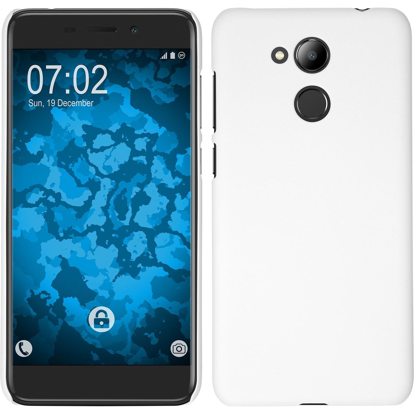 Hardcase für Huawei Honor 6C Pro gummiert weifl