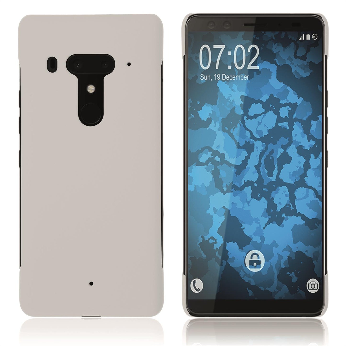 Hardcase für HTC U12+ gummiert weifl
