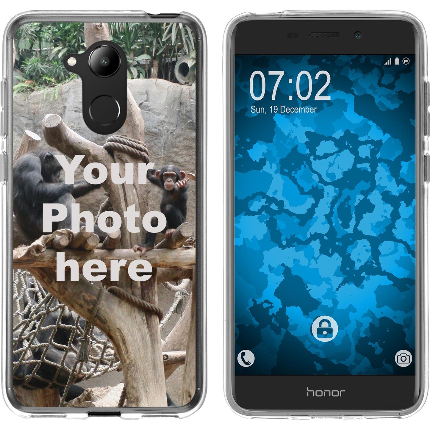 Honor 6C Pro Personalisierte Handyhülle clear zum selbst g