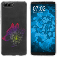 Honor View 10 Silikon-Hülle Floral Wolf M3-5 Case