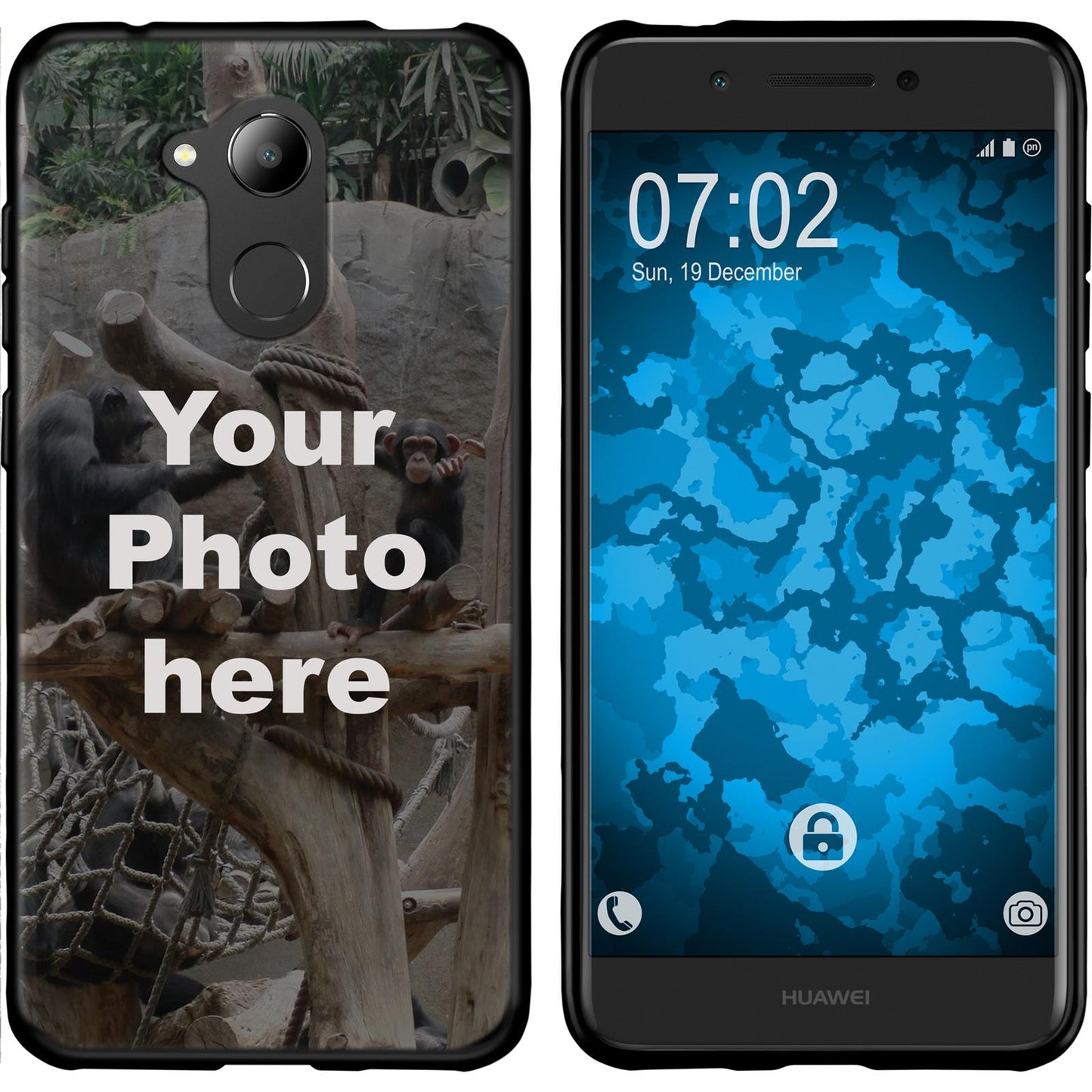 Nova Smart (Honor 6c) Personalisierte Handyhülle schwarz z