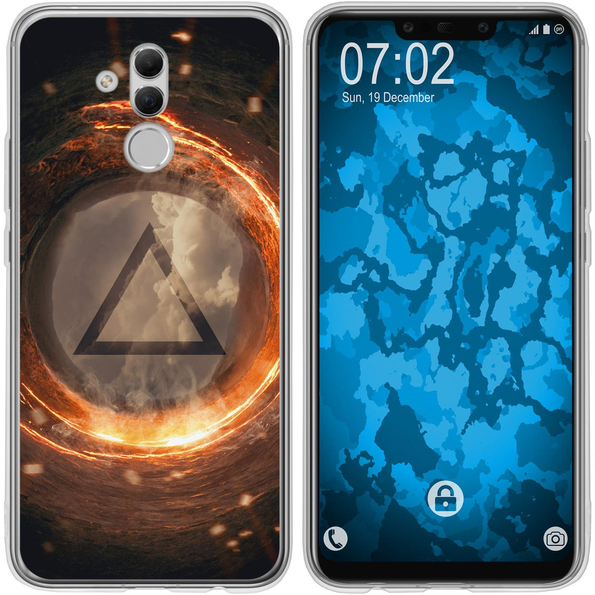 Mate 20 Lite Silikon-Hülle Element Feuer M3 Case