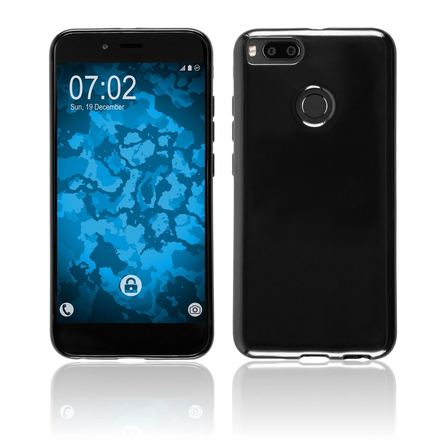 PhoneNatic Case kompatibel mit Xiaomi Mi 5x / Mi A1 - schwarz Silikon Hülle Cover