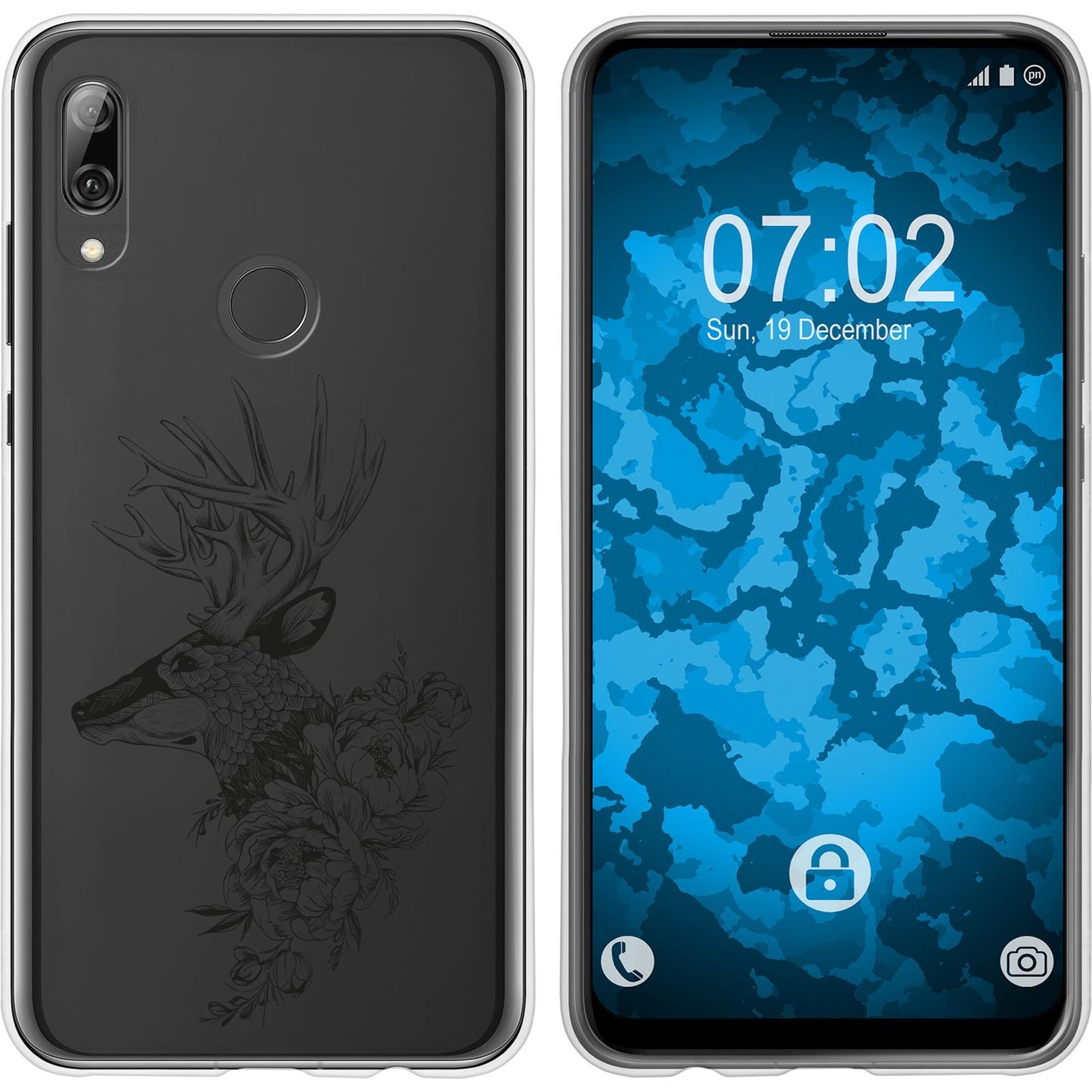 P Smart Z Silikon-Hülle Floral Hirsch M7-1 Case