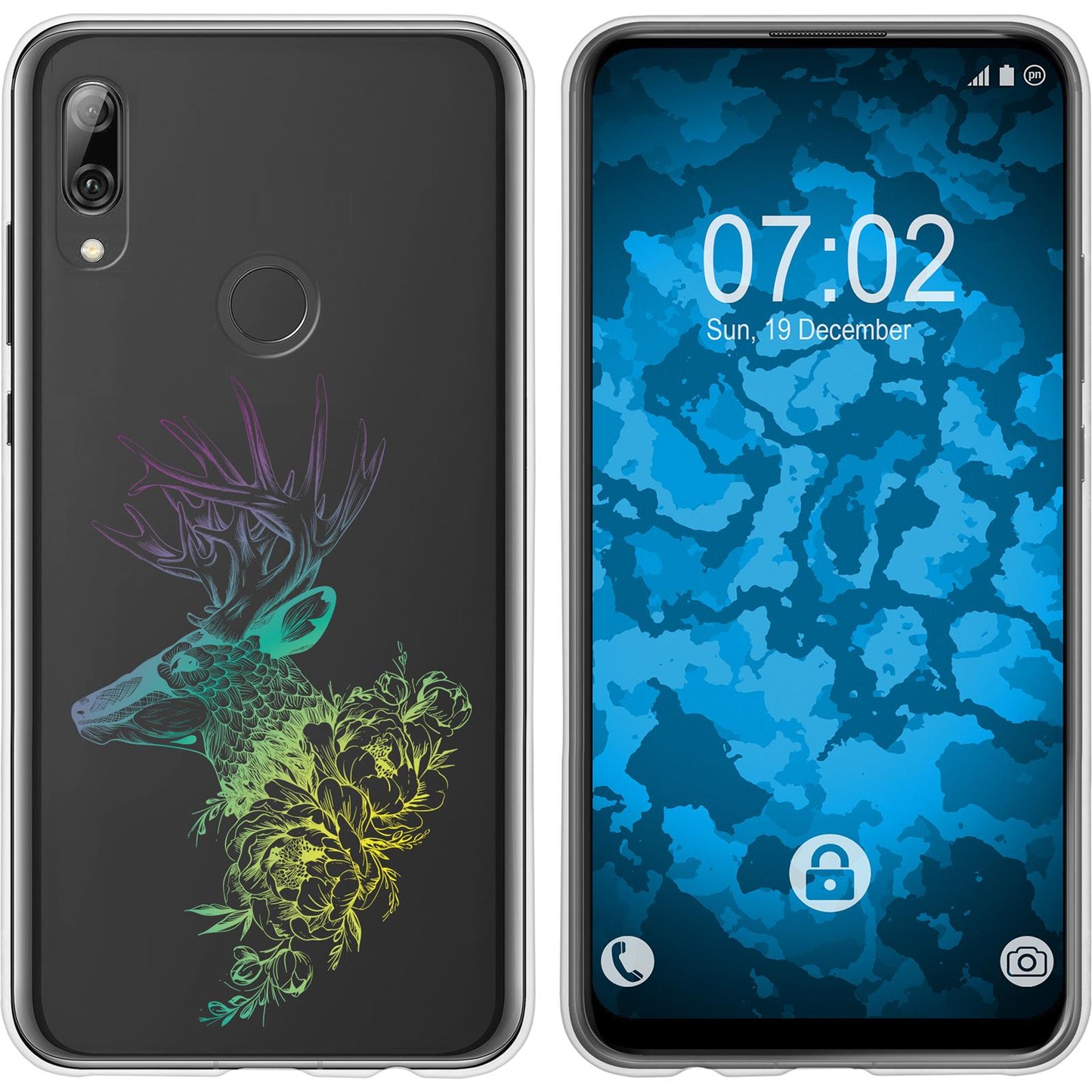 P Smart Z Silikon-Hülle Floral Hirsch M7-4 Case