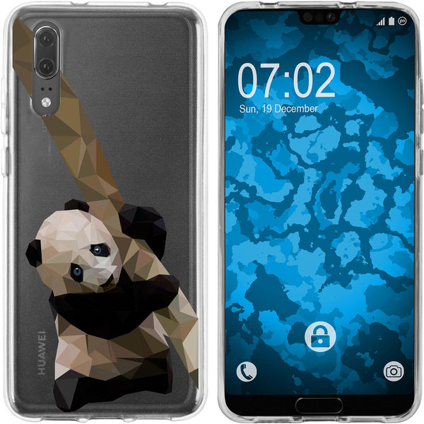 P20 Silikon-Hülle Vektor Tiere Panda M4 Case