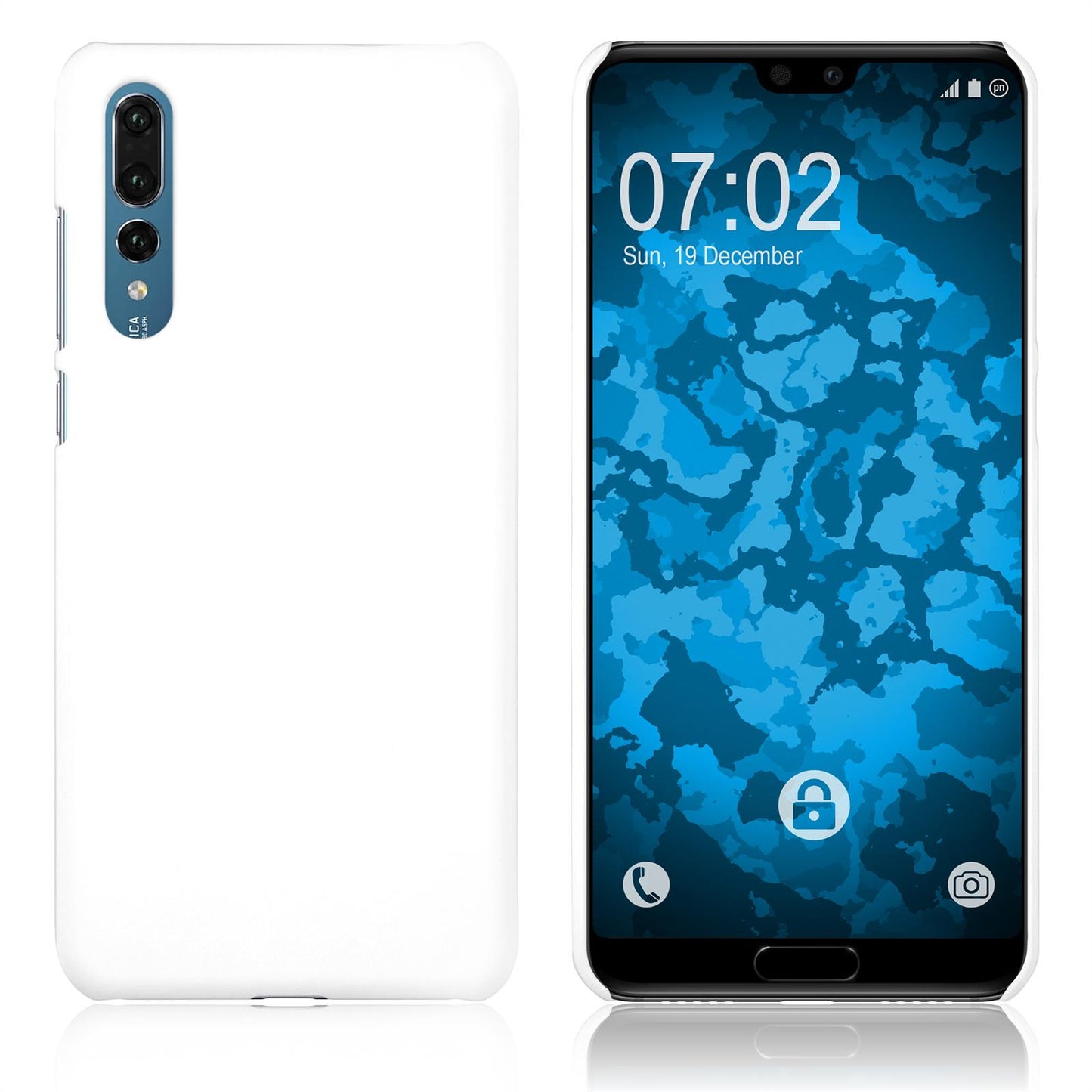 Hardcase für Huawei P20 Pro gummiert weifl