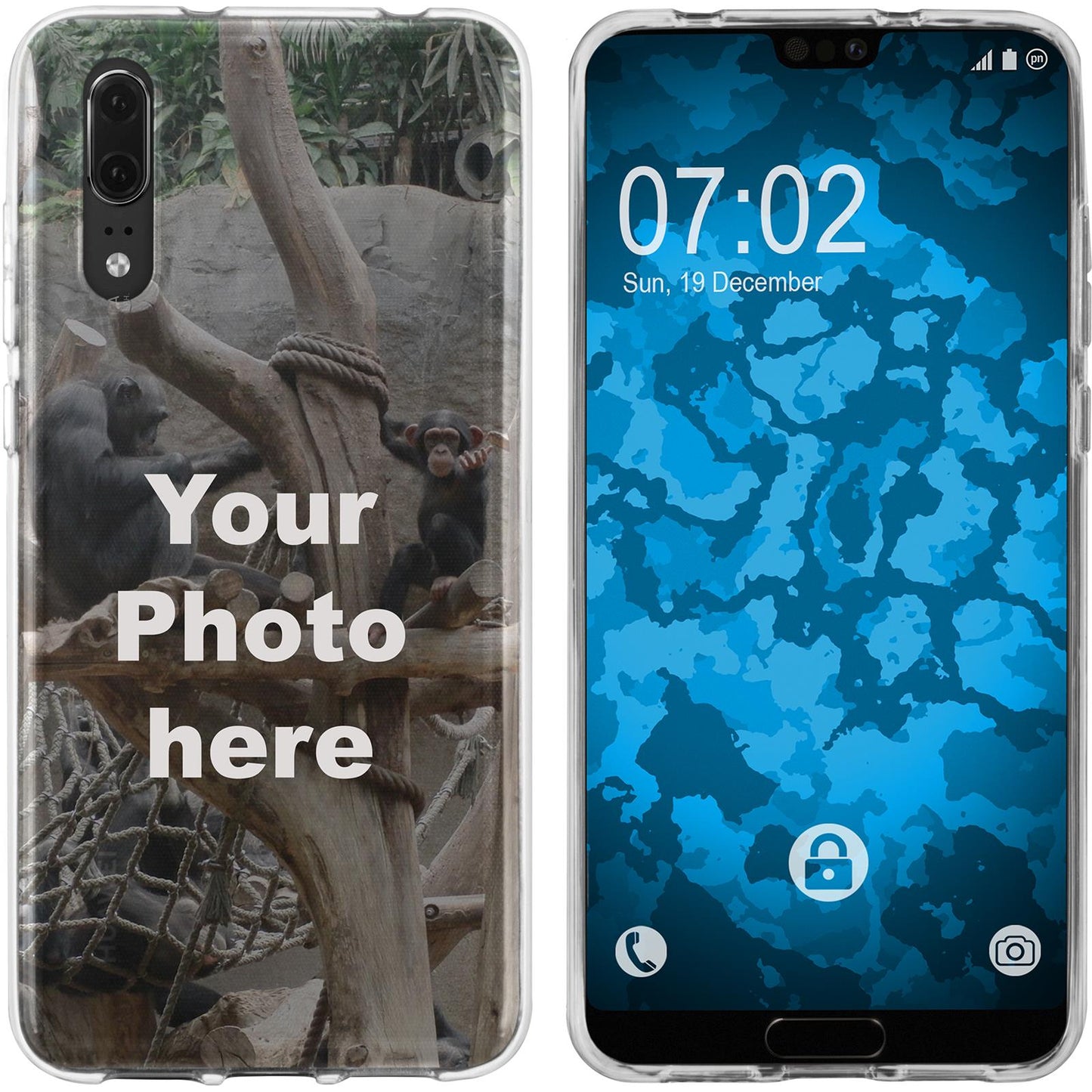 P20 Personalisierte Handyhülle clear zum selbst gestalten