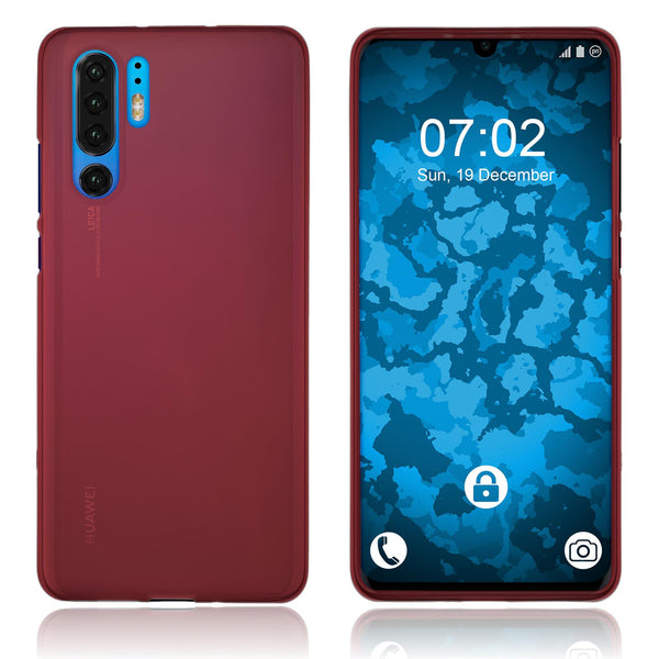 PhoneNatic Case kompatibel mit Huawei P30 Pro / P30 Pro New Edition - rot Silikon Hülle matt Cover