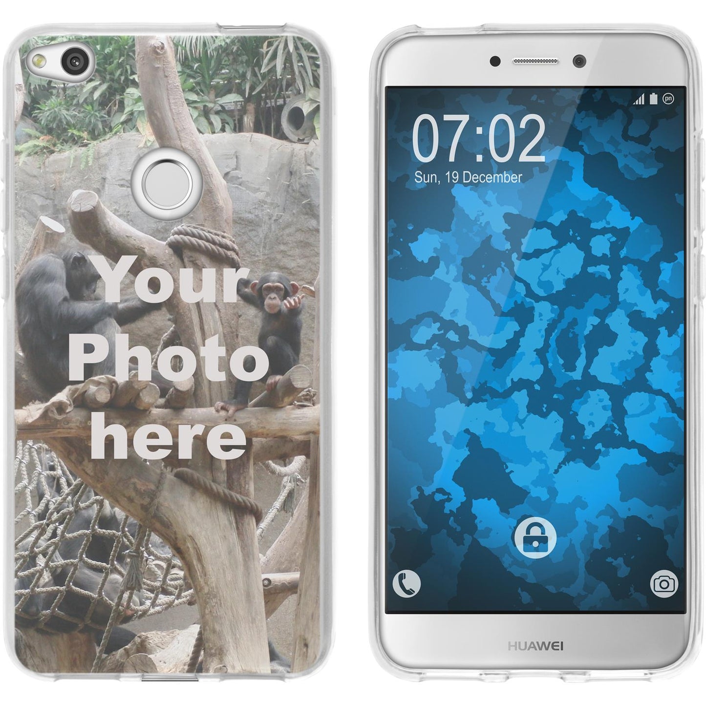 P8 Lite 2017 Personalisierte Handyhülle clear zum selbst g