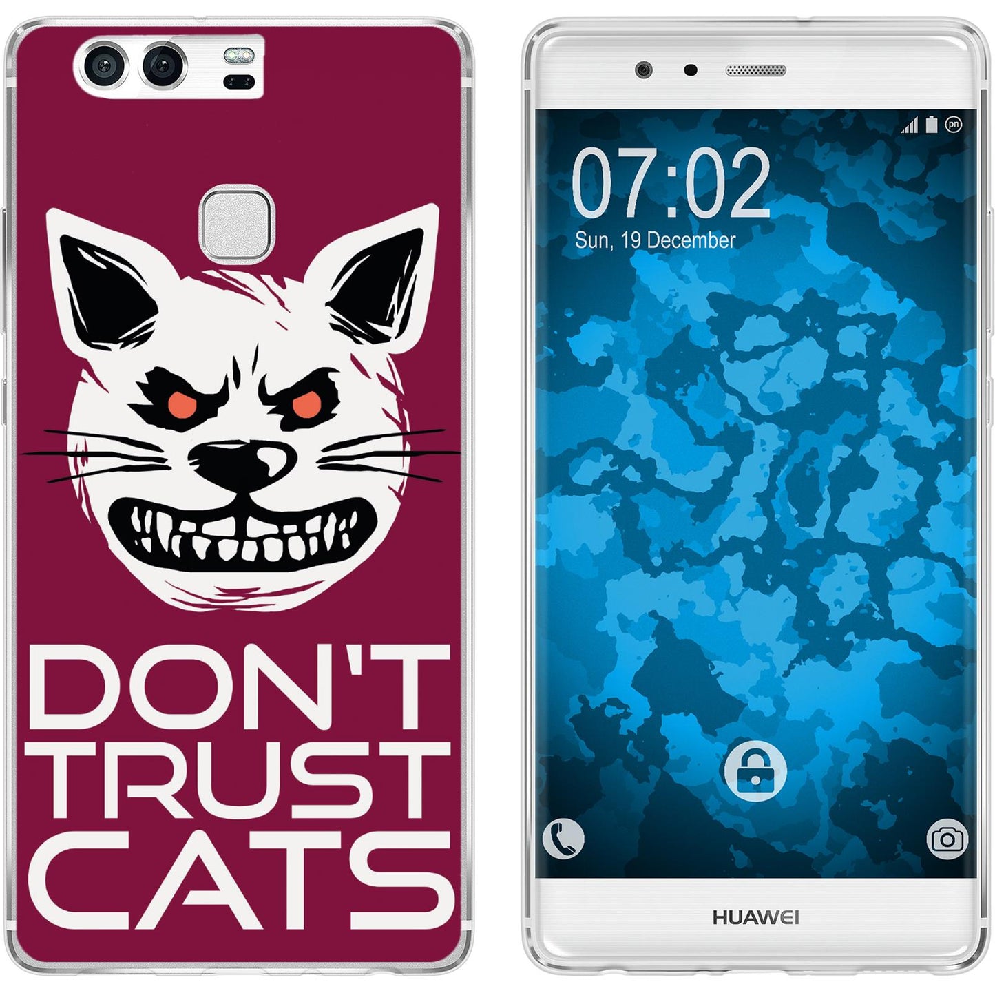 P9 Silikon-Hülle Crazy Animals Katze M1 Case