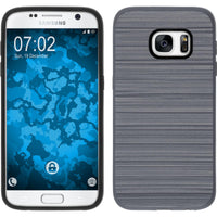 Hybridhülle für Samsung Galaxy S7 brushed Case grau