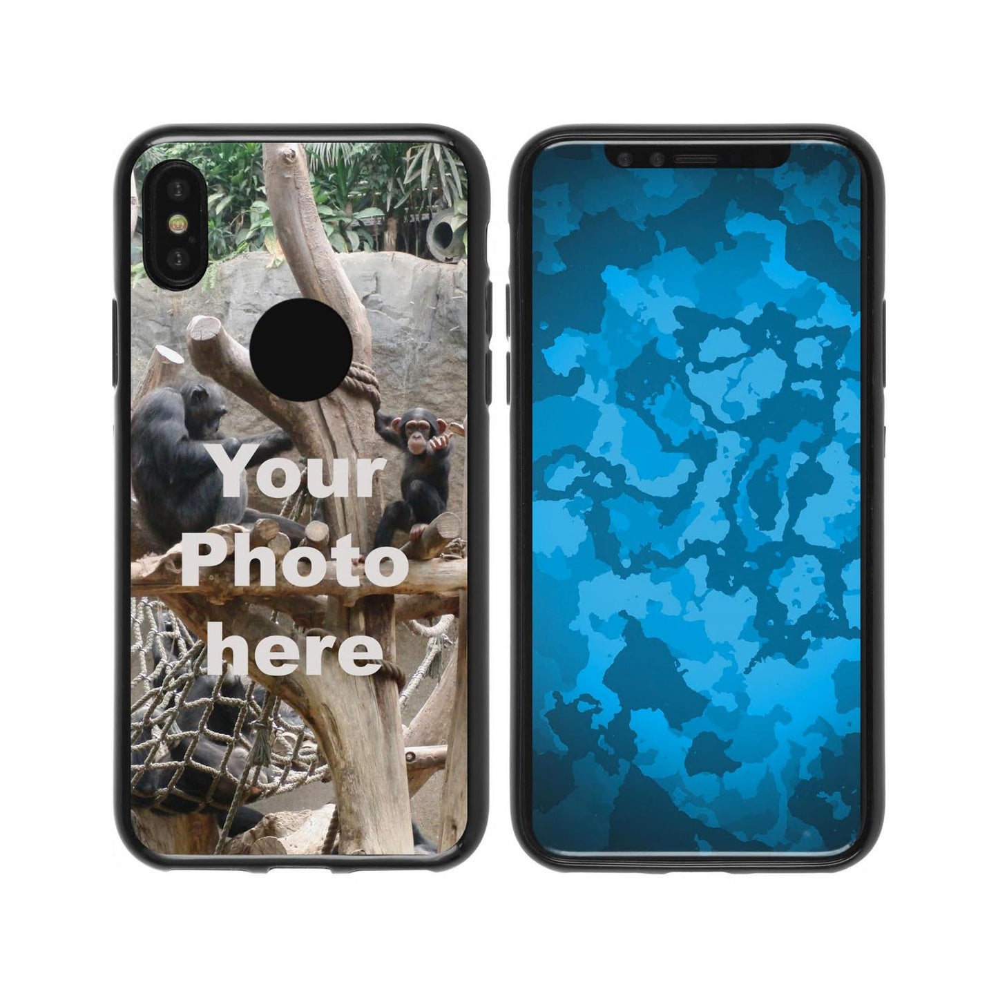 iPhone Xs Max Personalisierte Handyhülle schwarz zum selbs