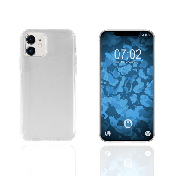 PhoneNatic Case kompatibel mit Apple iPhone 12 - Crystal Clear Silikon Hülle transparent Cover