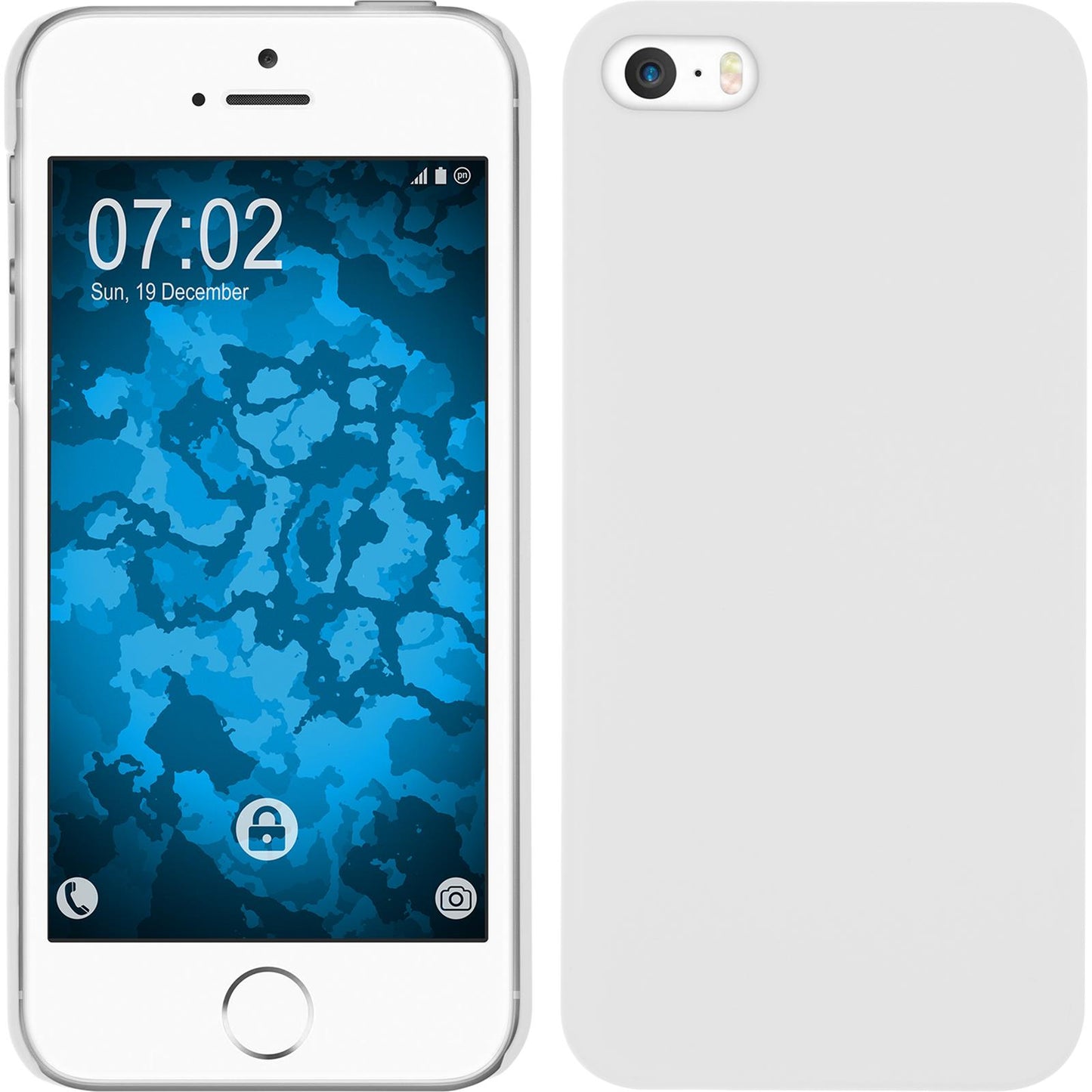 Hardcase für Apple iPhone 5 / 5s / SE gummiert weifl