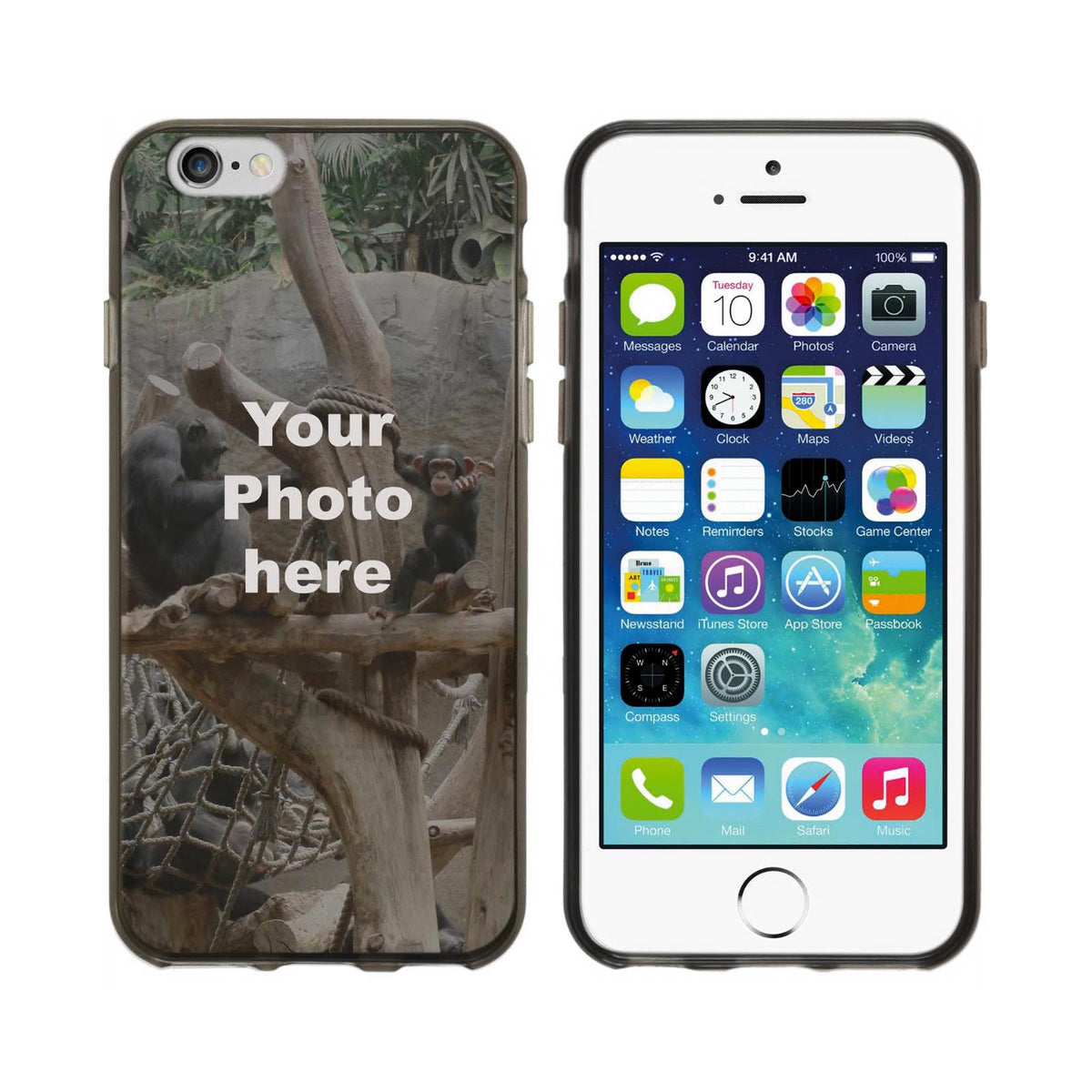 iPhone 6s / 6 Personalisierte Handyhülle schwarz zum selbs